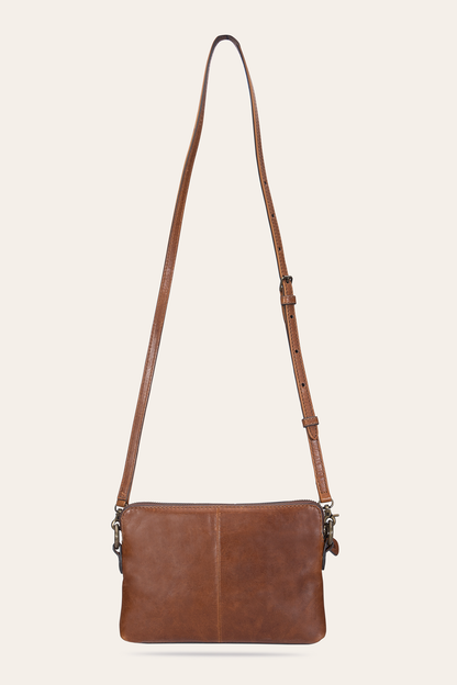 Melissa Cognac Crossbody Wristlet | Frye Everyday