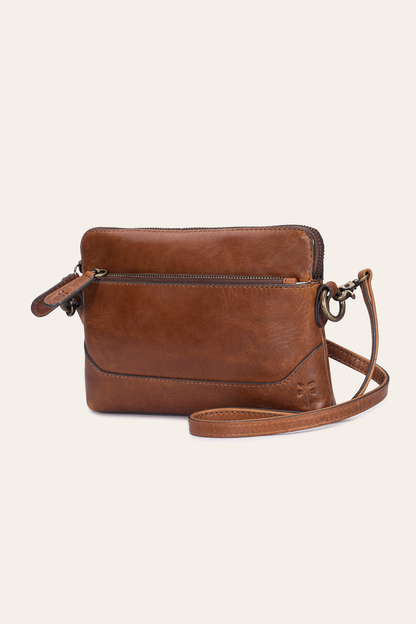 Melissa Cognac Crossbody Wristlet | Frye Everyday