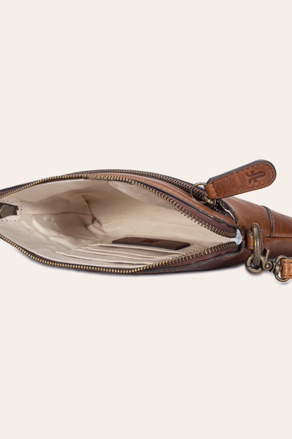 Melissa Cognac Crossbody Wristlet | Frye Everyday