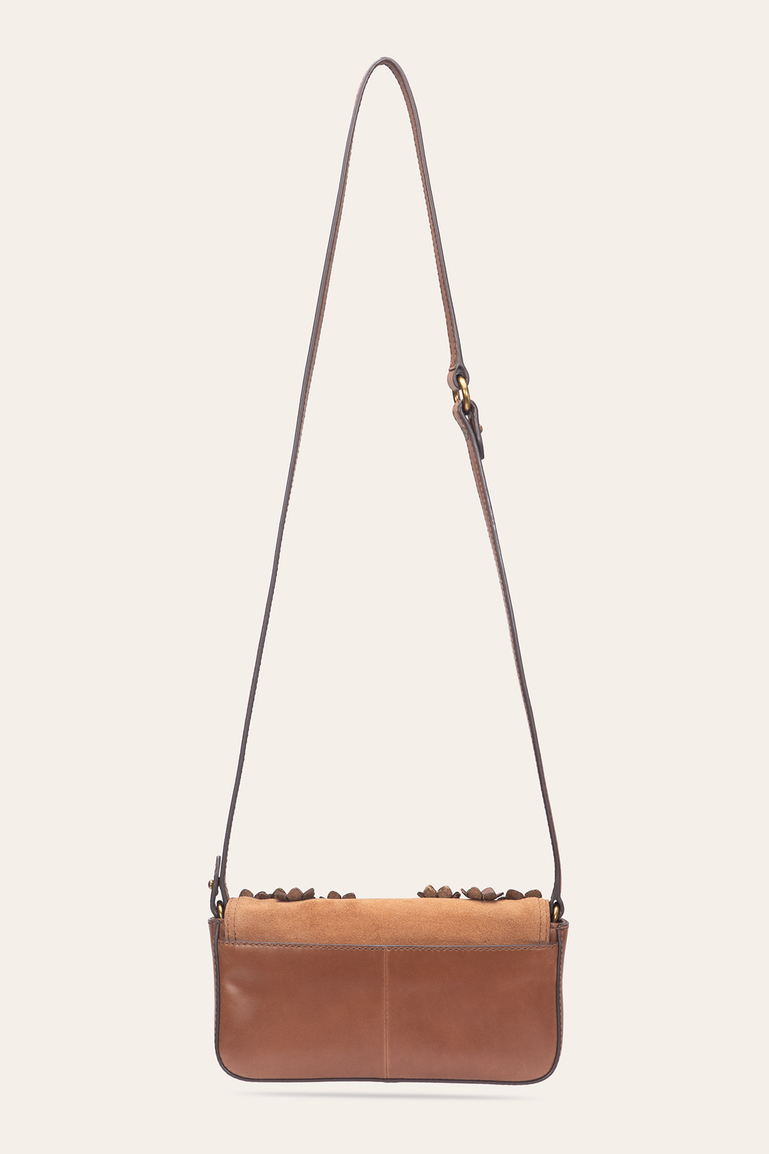 Cognac Melissa Floral Convertible Mini Flap | Frye Signature