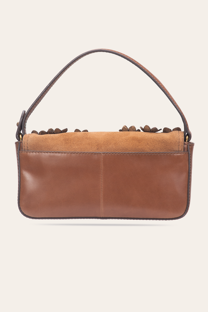 Cognac Melissa Floral Convertible Mini Flap | Frye Signature