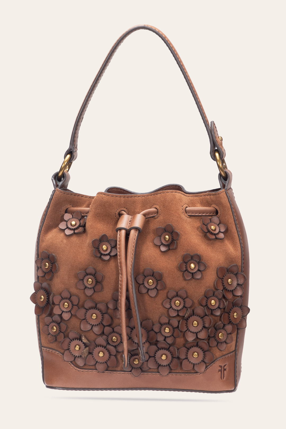 Cognac Melissa Floral Convertible Bucket | Frye Best Price