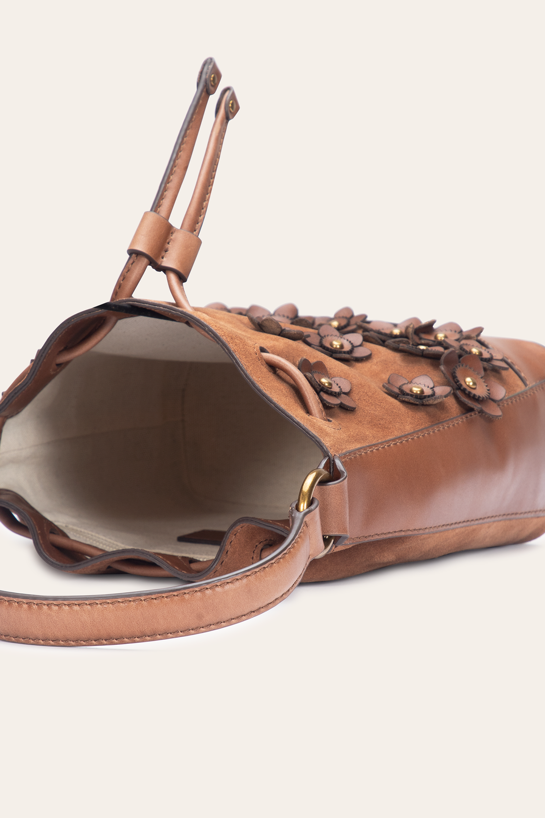 Cognac Melissa Floral Convertible Bucket | Frye Best Price
