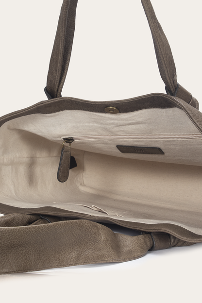Dusty Olive Nora Knotted Tote | Frye Quality