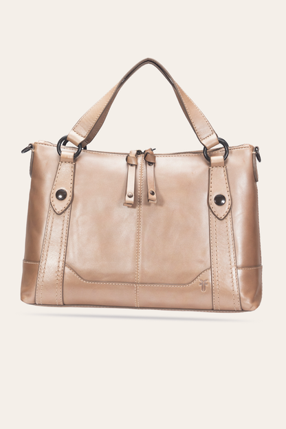 Light Bronze Melissa Medium Satchel | Frye Premium