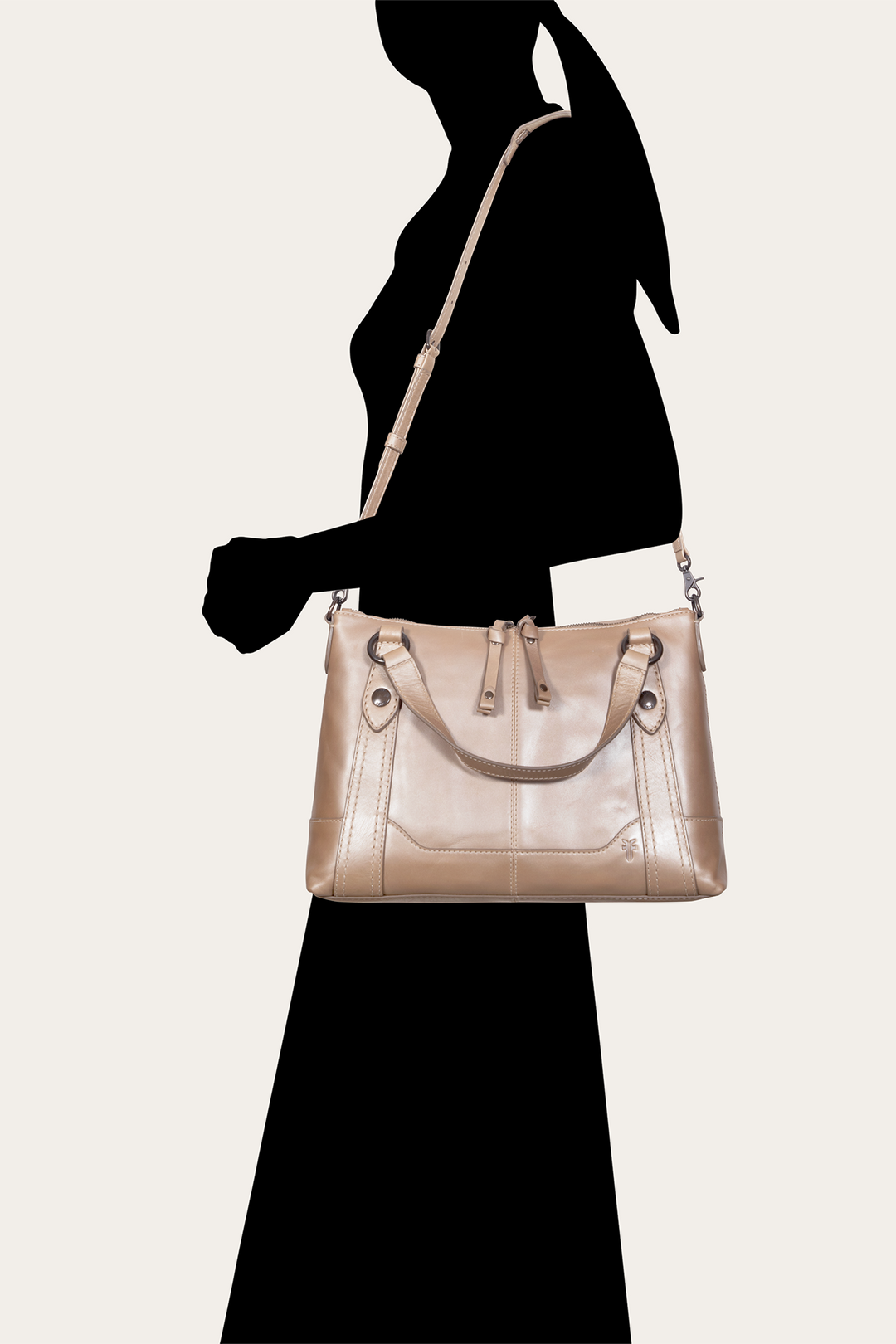 Light Bronze Melissa Medium Satchel | Frye Premium