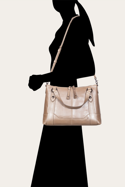 Light Bronze Melissa Medium Satchel | Frye Premium