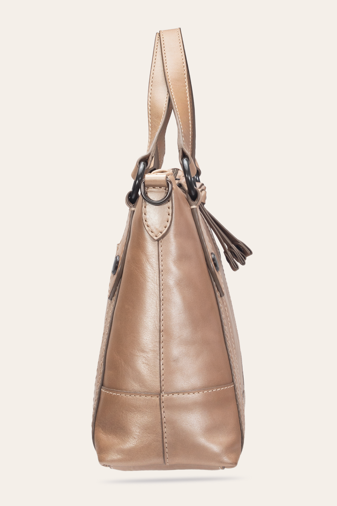 Light Bronze Melissa Medium Satchel | Frye Premium