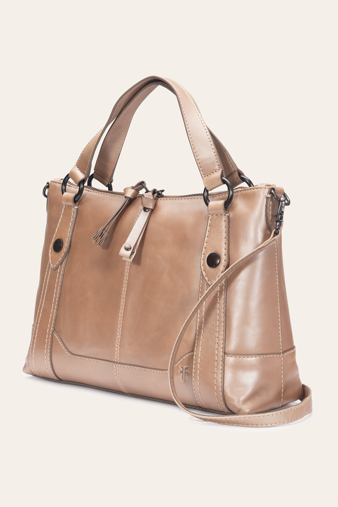 Light Bronze Melissa Medium Satchel | Frye Premium