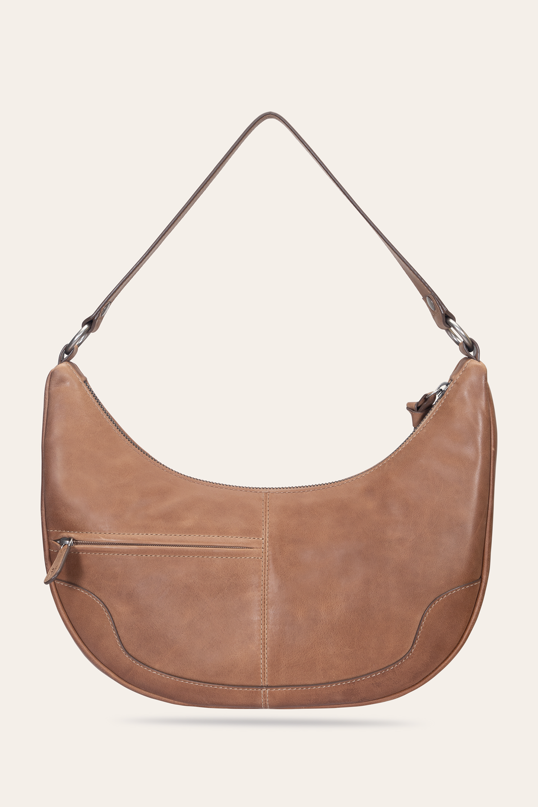 Melissa Beige Crescent Hobo | Frye Essential