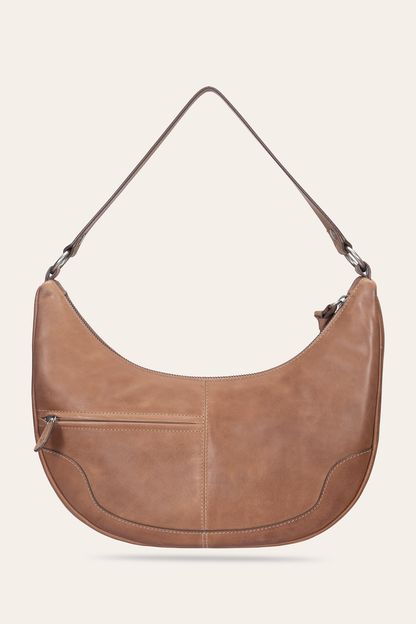Melissa Beige Crescent Hobo | Frye Essential