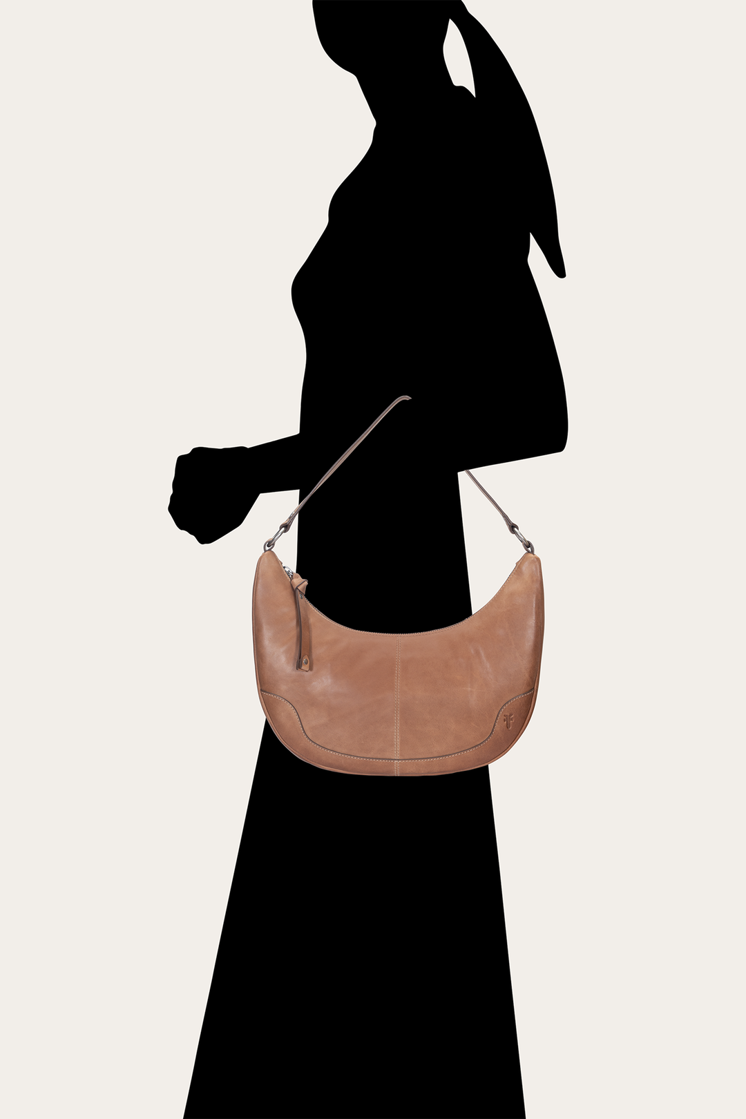 Melissa Beige Crescent Hobo | Frye Essential