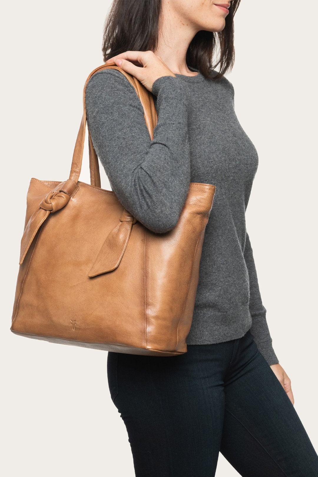 Nora Beige Knotted Tote | Frye Exclusive