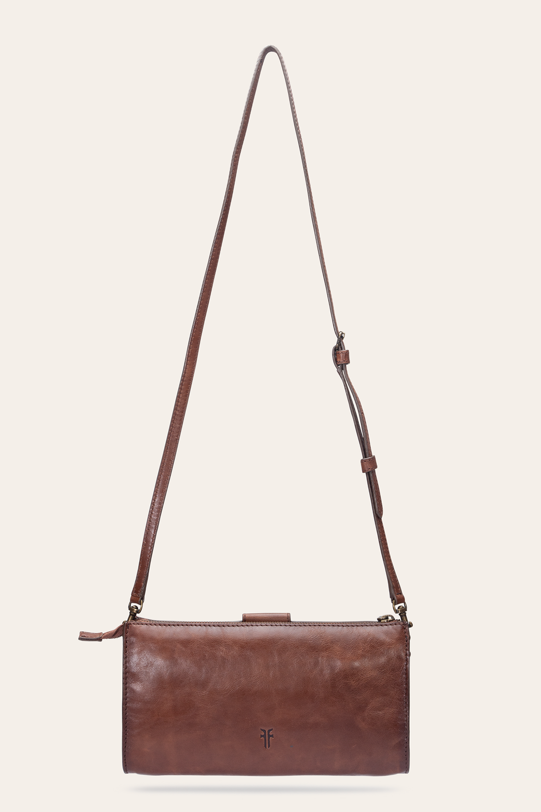 Alex Cognac Crossbody Clutch | Frye Exclusive