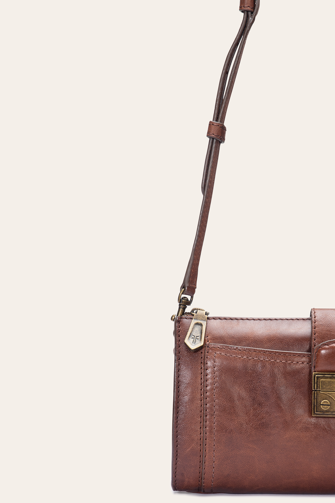 Alex Cognac Crossbody Clutch | Frye Exclusive