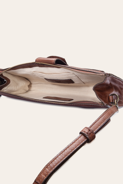Alex Cognac Crossbody Clutch | Frye Exclusive