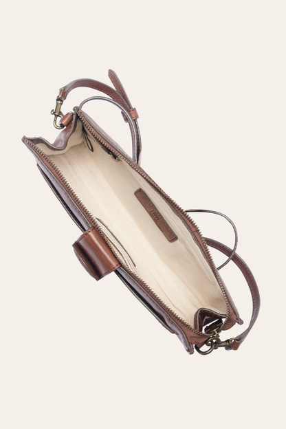 Alex Cognac Crossbody Clutch | Frye Exclusive