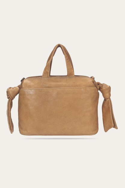 Beige Nora Knotted Satchel | Frye Trusted