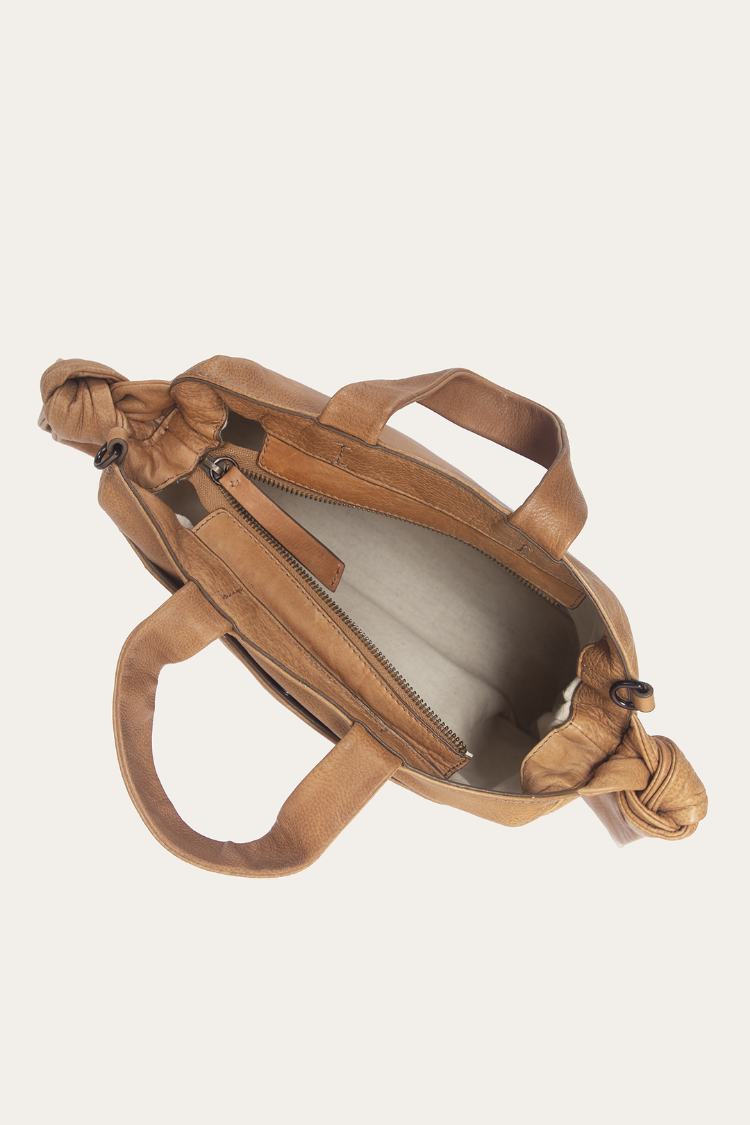 Beige Nora Knotted Satchel | Frye Trusted
