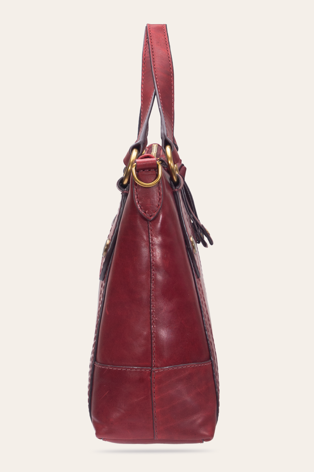 Berry Lacquer Melissa Medium Satchel | Frye Trusted