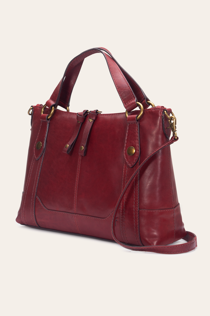 Berry Lacquer Melissa Medium Satchel | Frye Trusted