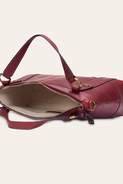 Berry Lacquer Melissa Medium Satchel | Frye Trusted