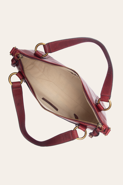 Berry Lacquer Melissa Medium Satchel | Frye Trusted