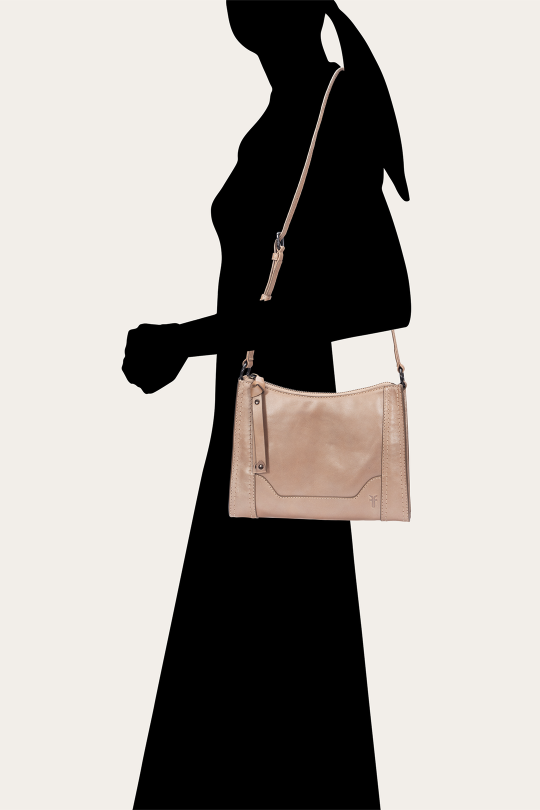 Light Bronze Melissa Zip Crossbody | Frye Essential