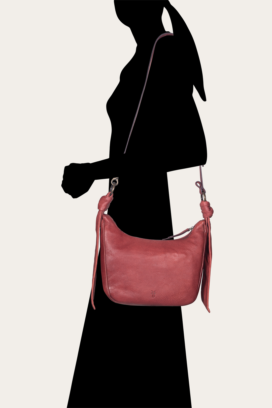 Nora Knotted Crossbody in Burgundy | Frye Everyday