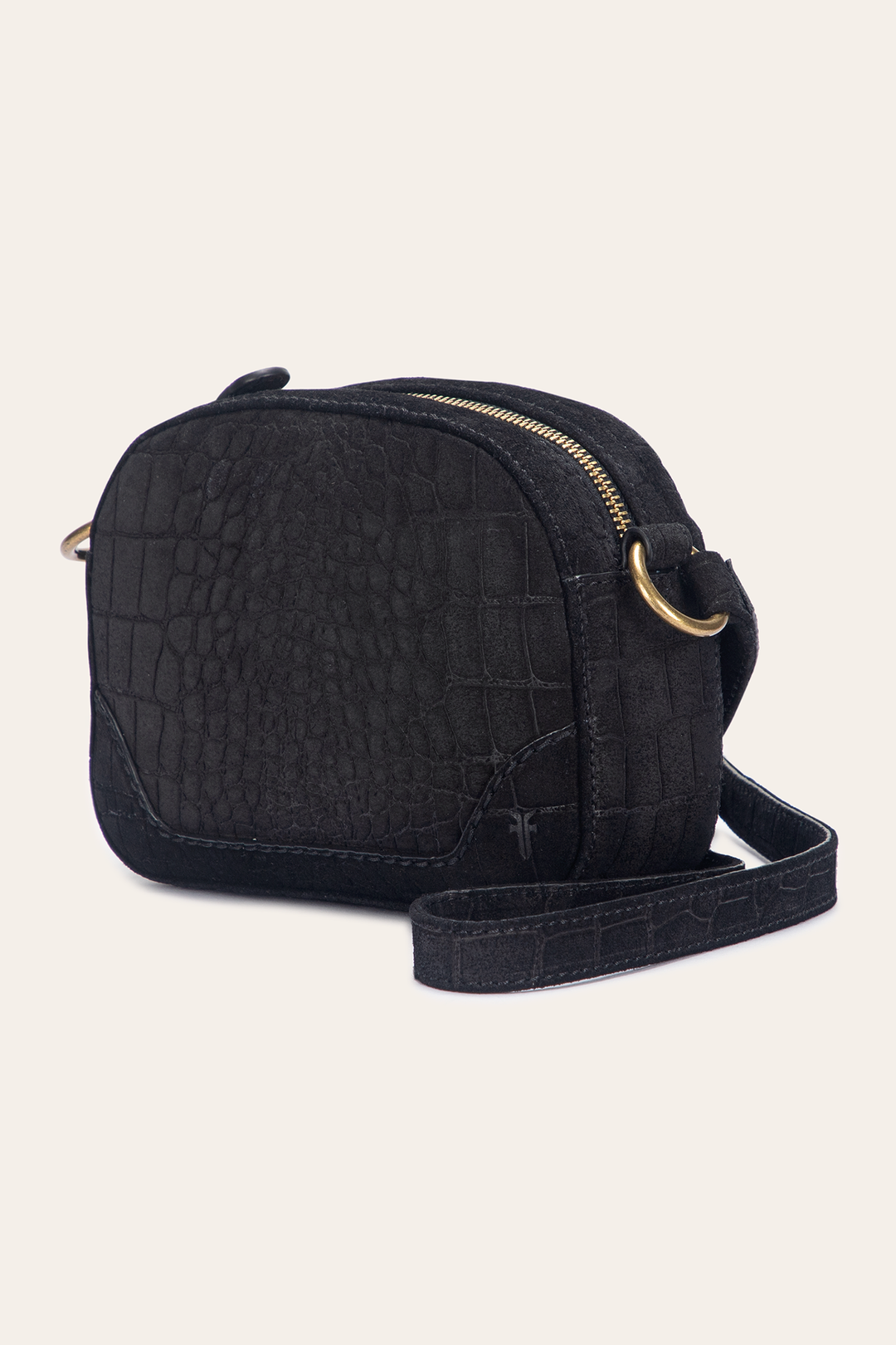 Melissa Black Sueded Croco Camera | Frye New