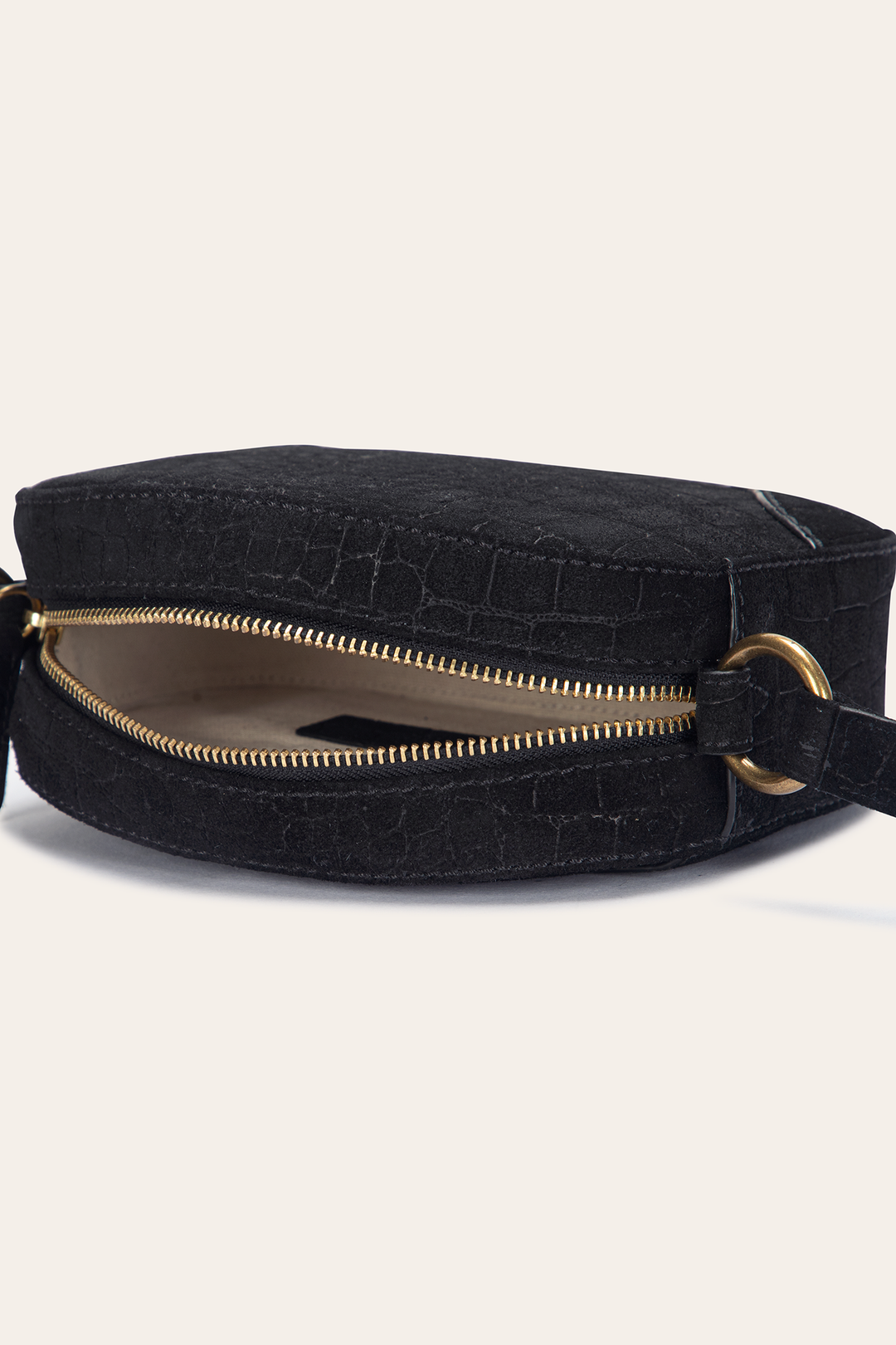 Melissa Black Sueded Croco Camera | Frye New
