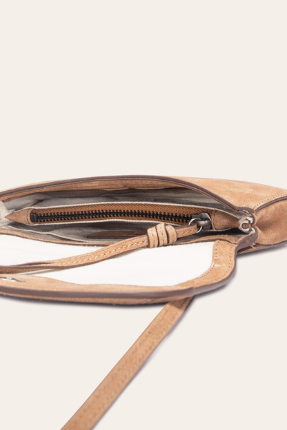 Stella Suede Wallet Crossbody in Beige | Frye Hot Sale