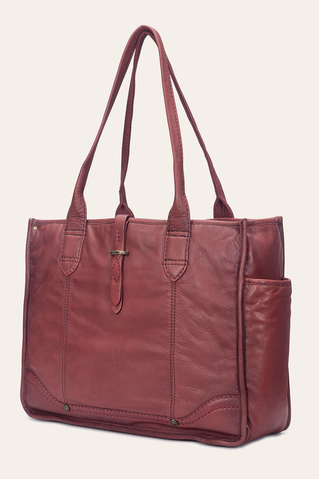 Campus Burgundy Tote | Frye Signature