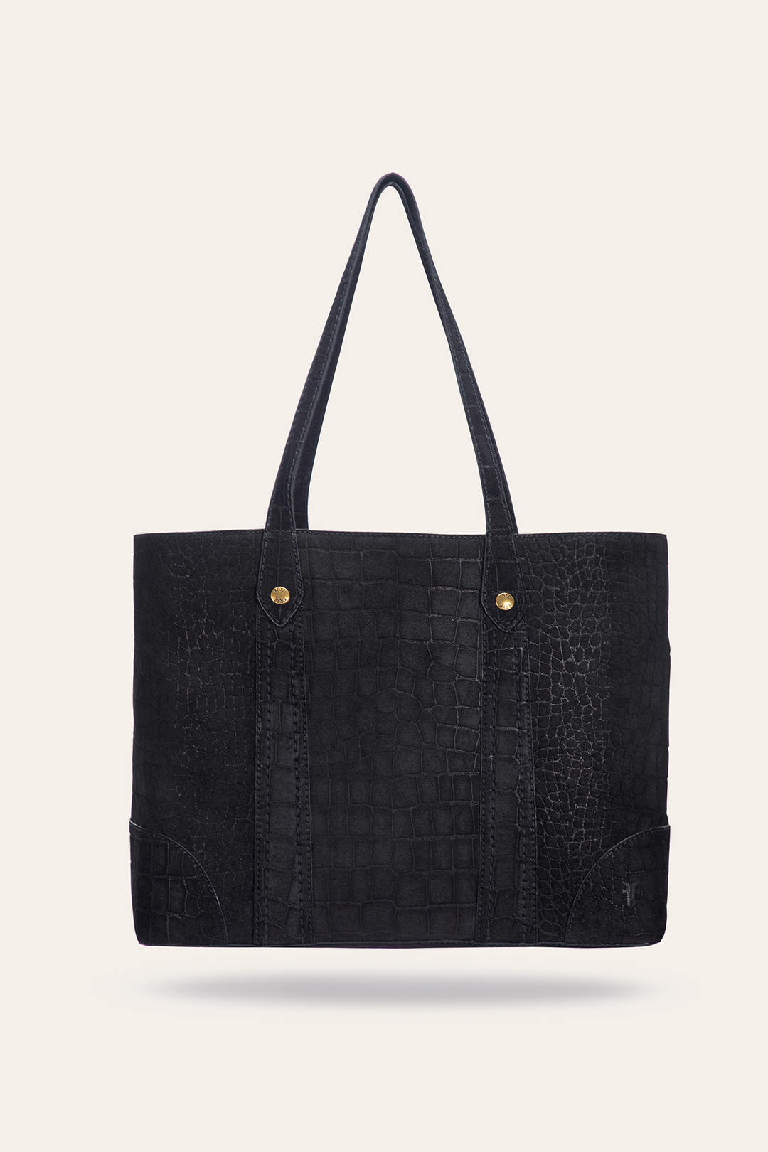 Melissa Sueded Croco Shopper in Black | Frye Hot Sale
