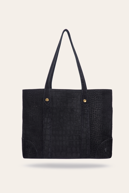 Melissa Sueded Croco Shopper in Black | Frye Hot Sale