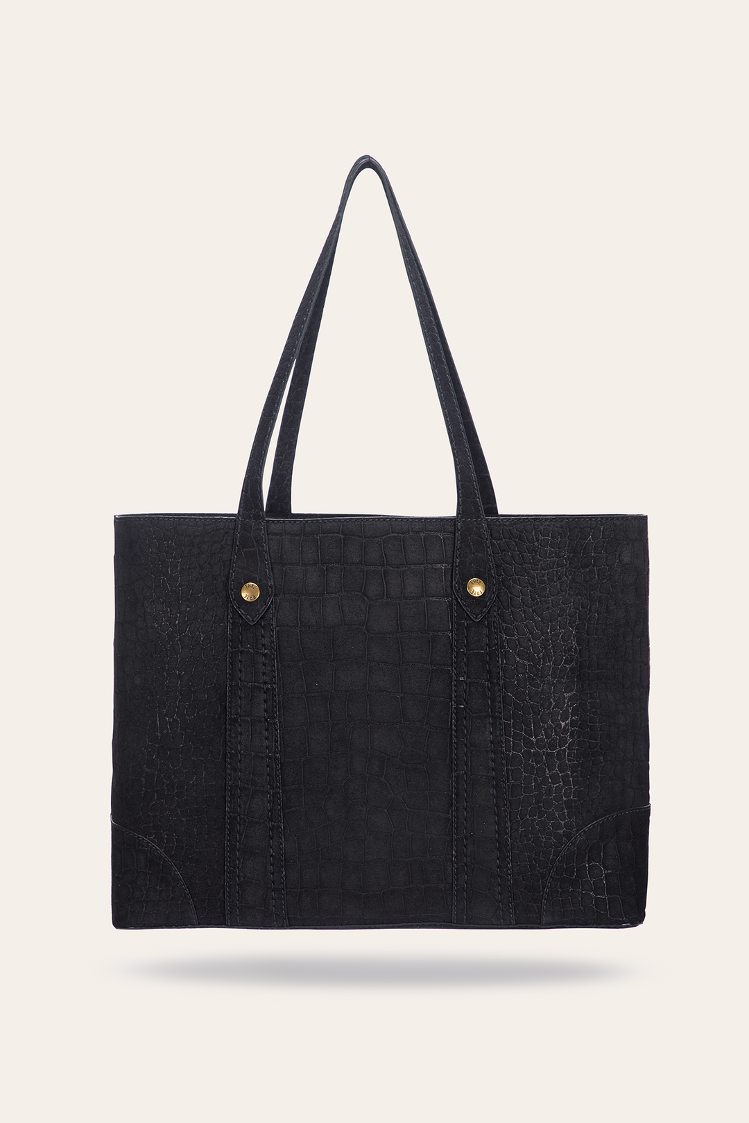 Melissa Sueded Croco Shopper in Black | Frye Hot Sale