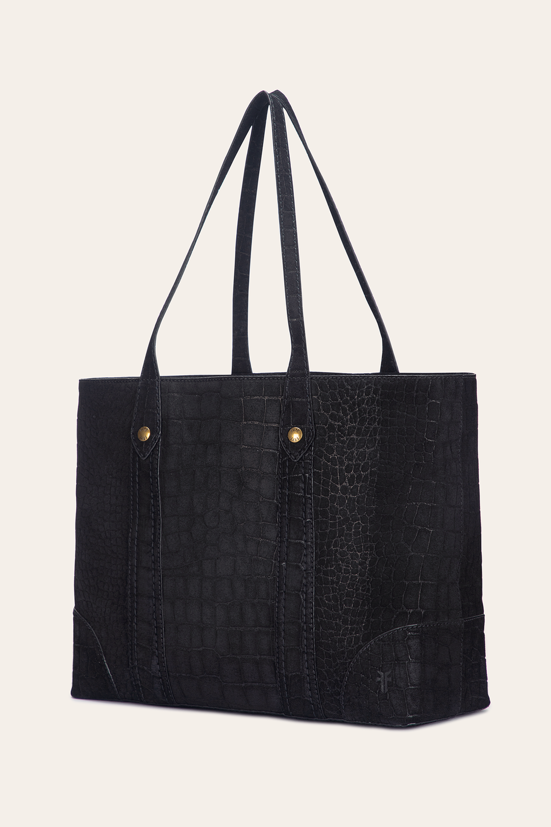 Melissa Sueded Croco Shopper in Black | Frye Hot Sale