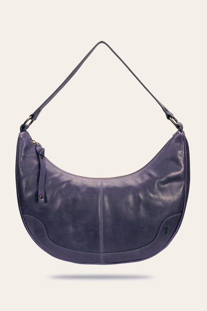Melissa Crescent Hobo in Eggplant | Frye Premium