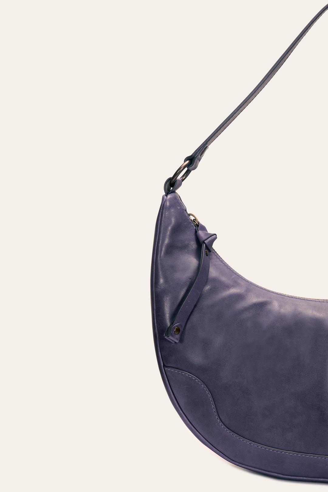 Melissa Crescent Hobo in Eggplant | Frye Premium