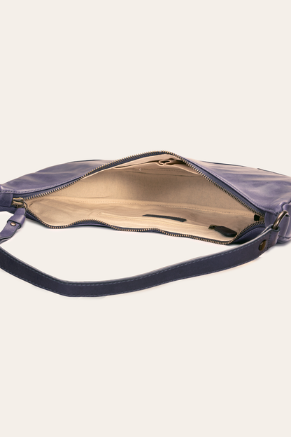 Melissa Crescent Hobo in Eggplant | Frye Premium