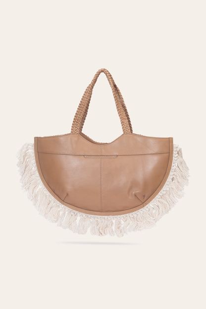 Women's Ella Tassel Tote Bag in Beige | Frye Discount