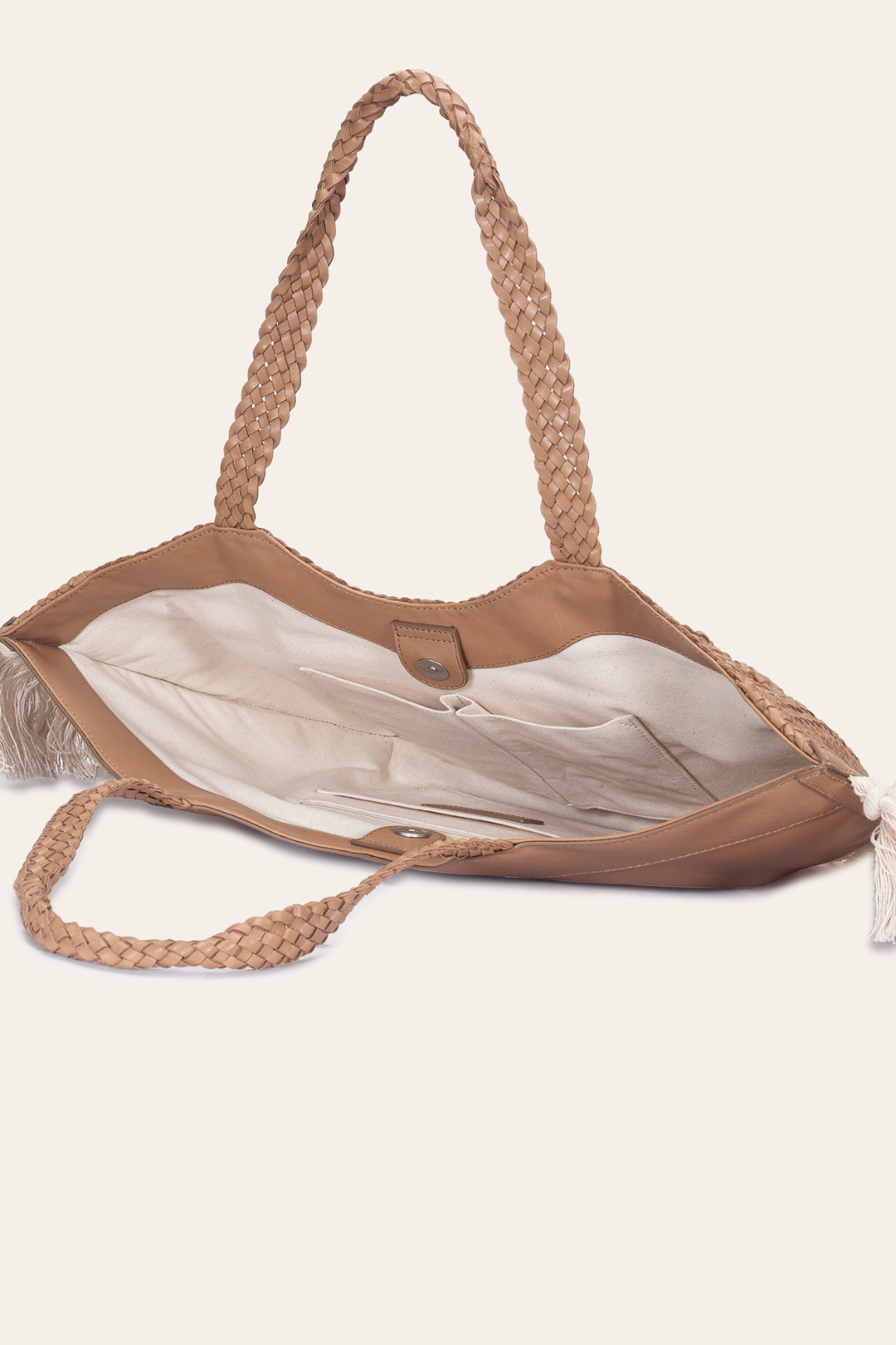 Women's Ella Tassel Tote Bag in Beige | Frye Discount
