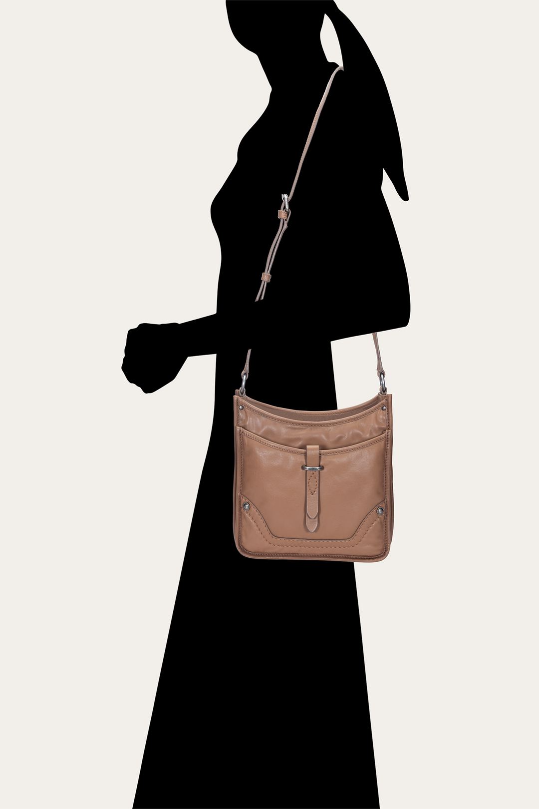 Women's Campus Crossbody Bag (Beige) | Frye Discount