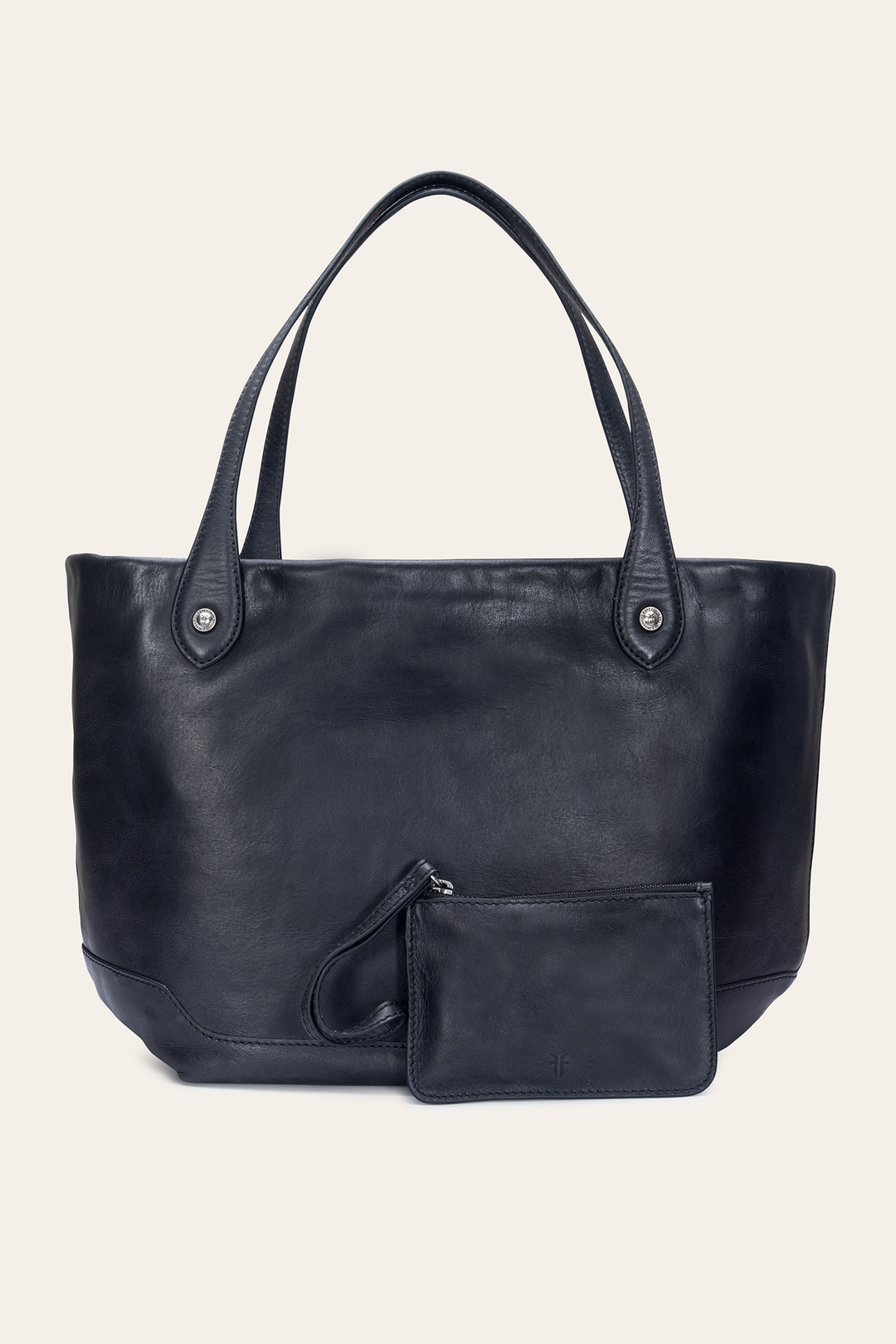 Kenzie Unlined Black Tote | Frye Featured