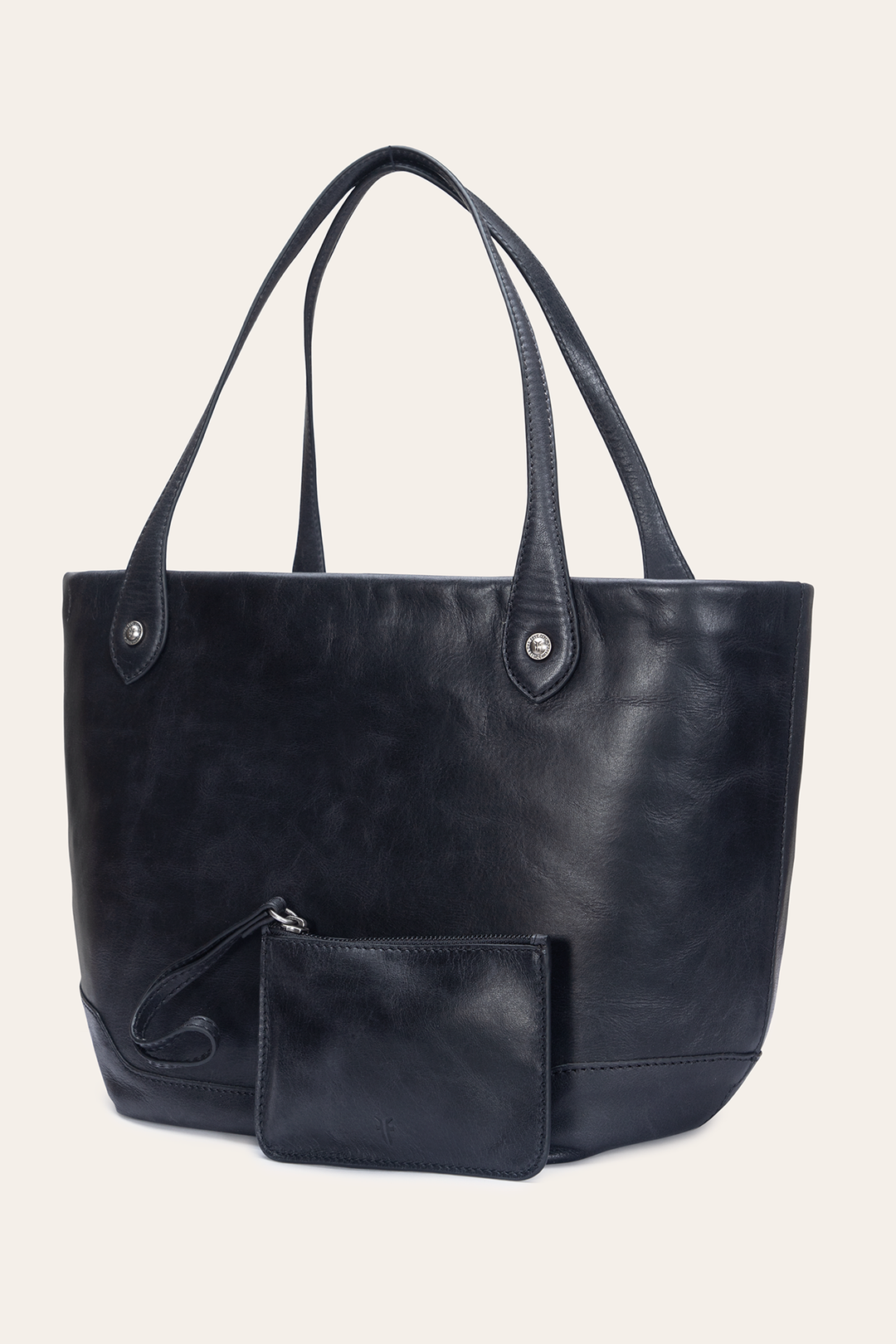 Kenzie Unlined Black Tote | Frye Featured
