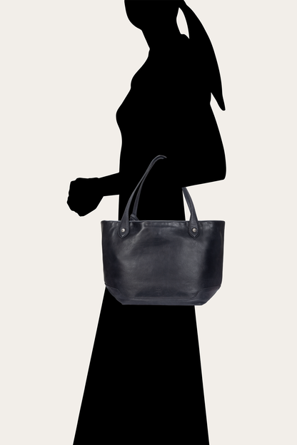 Kenzie Unlined Black Tote | Frye Featured