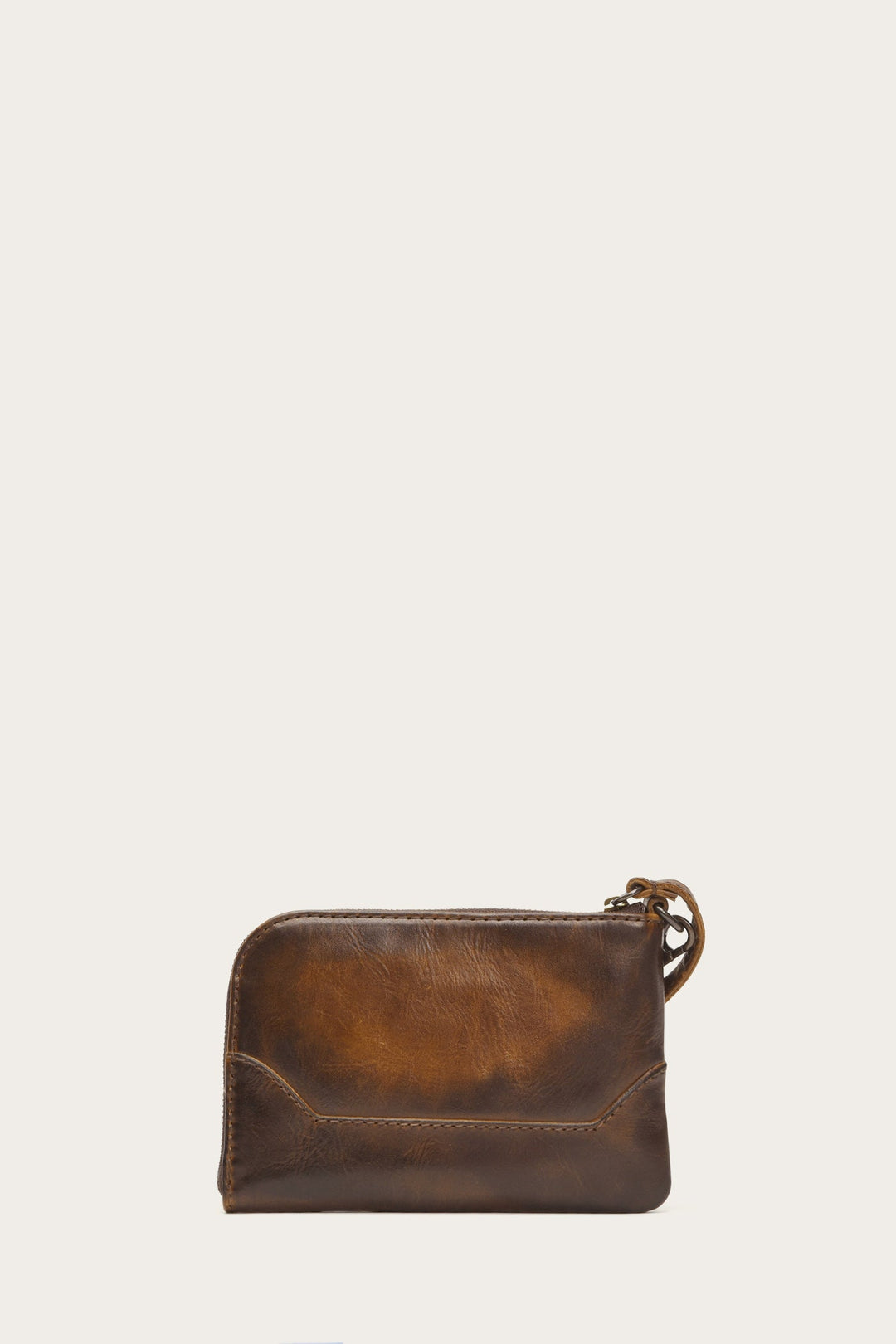 Melissa Dark Brown Wristlet | Frye Great Value