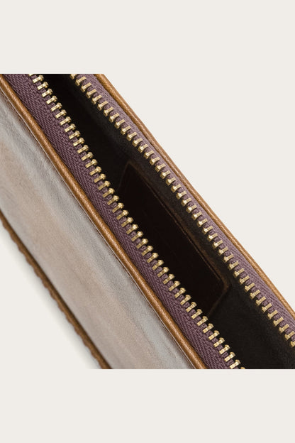 Melissa Dark Brown Wristlet | Frye Great Value
