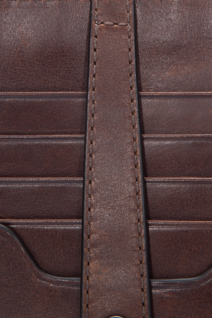 Melissa Dark Brown Snap Card Wallet | Frye Customer Favorite