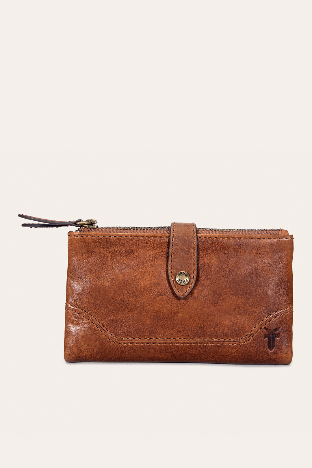 Melissa Cognac Double Zip Wallet | Frye Trusted